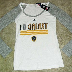 LA L.A. Galaxy MLS Adidas Womens Lightweight Long Sleeve Shirt sz. Small New